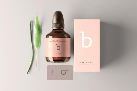 Amber Glass Bottle Mockups