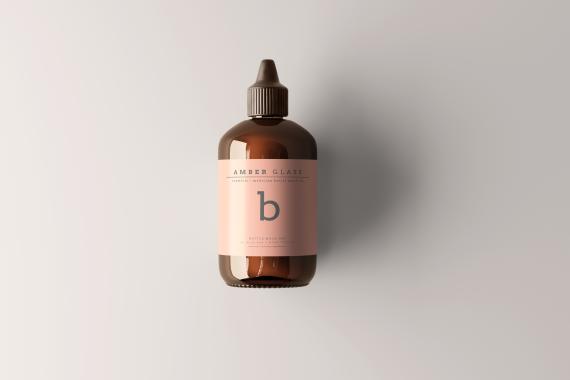 Amber Glass Bottle Mockups