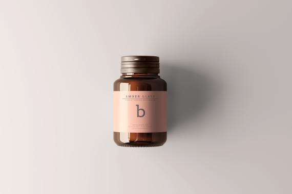 Amber Glass Bottle Mockups