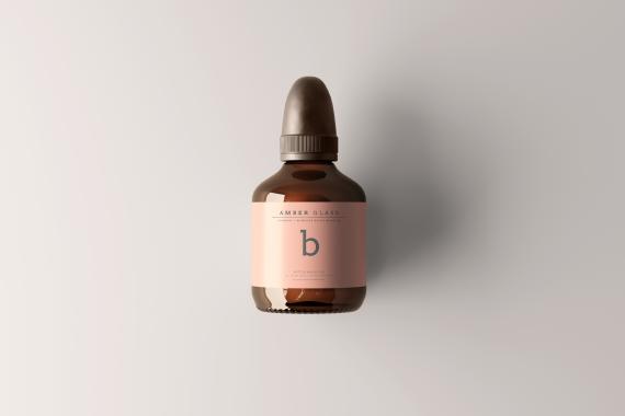 Amber Glass Bottle Mockups