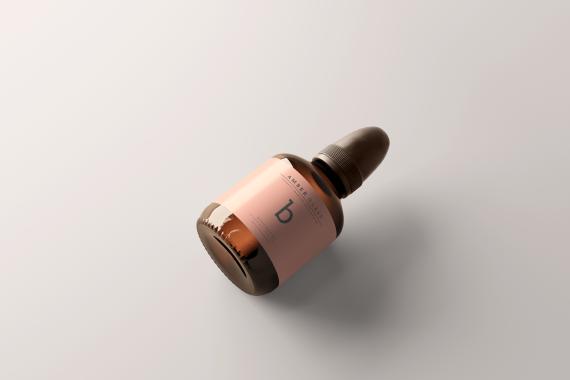 Amber Glass Bottle Mockups