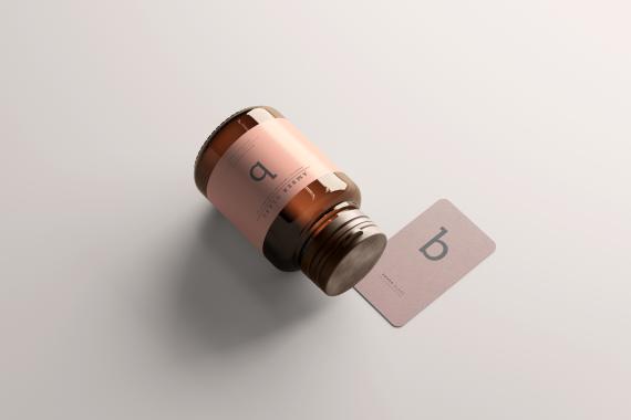 Amber Glass Bottle Mockups