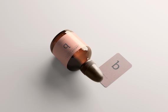Amber Glass Bottle Mockups