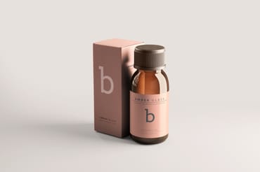 Amber Glass Bottle Mockups