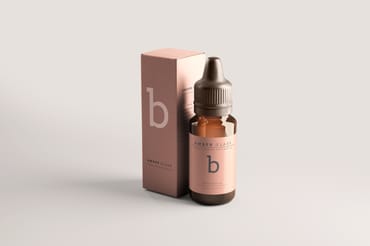 Amber Glass Dropper Bottle Mockups