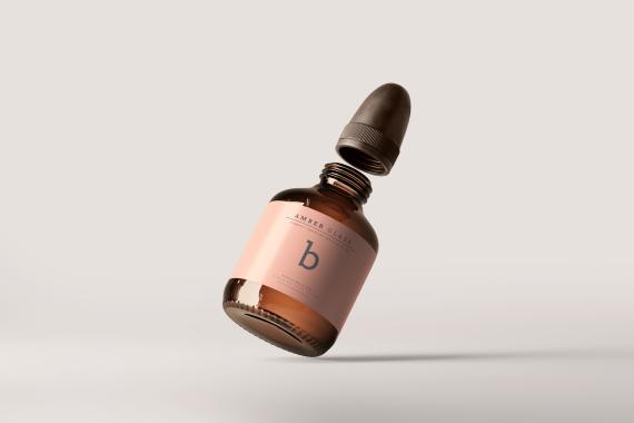 Amber Glass Bottle Mockups