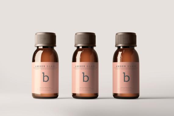 Amber Glass Bottle Mockups