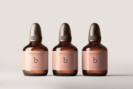 Amber Glass Bottle Mockups