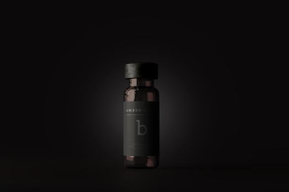 Amber Glass Vial Bottle Mockups
