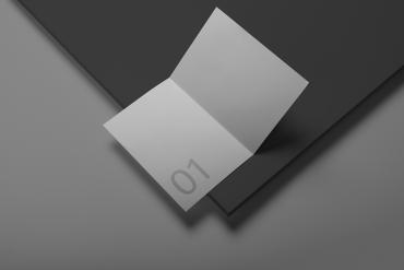 Bi Fold Brochure Flyer Mockup Scene 01