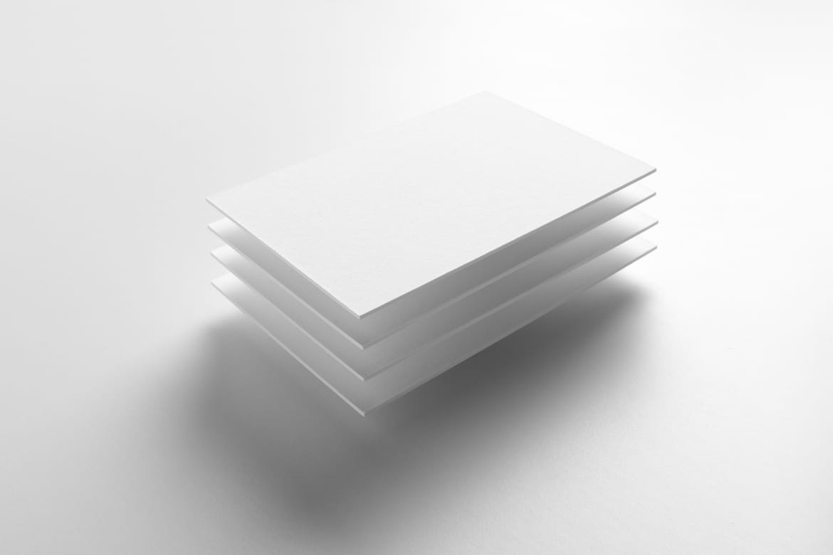 Business Cards Floating Stack Mockup Scene 09