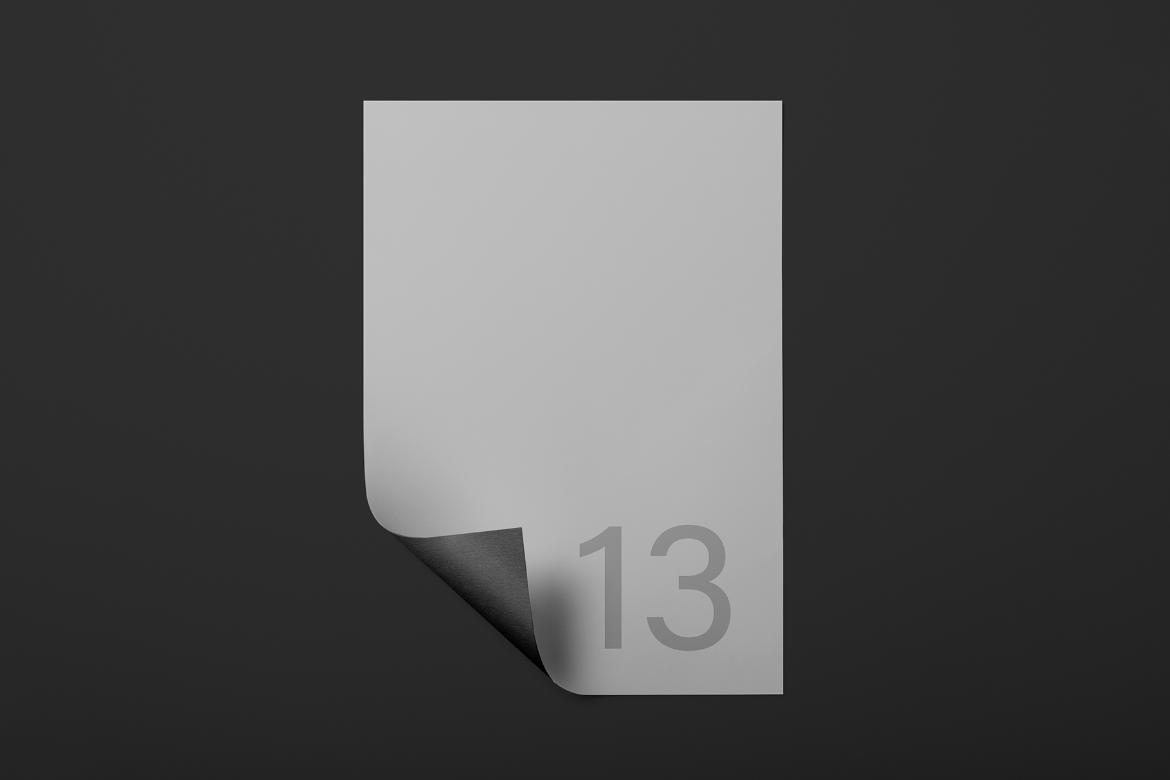 Letterhead A4 Curved Paper Mockup Scene 13