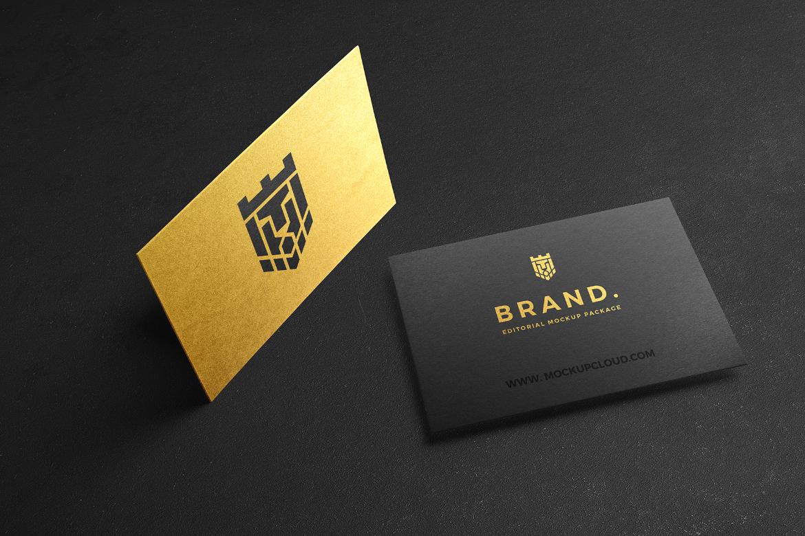 Business Cards Branding Mockup Scene 05