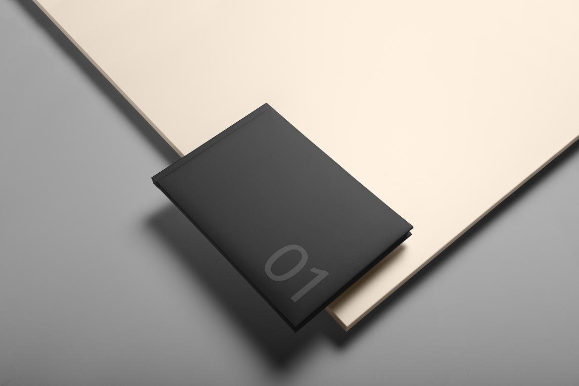 Horizontal Hard Cover Brochure Mockup Scene 01