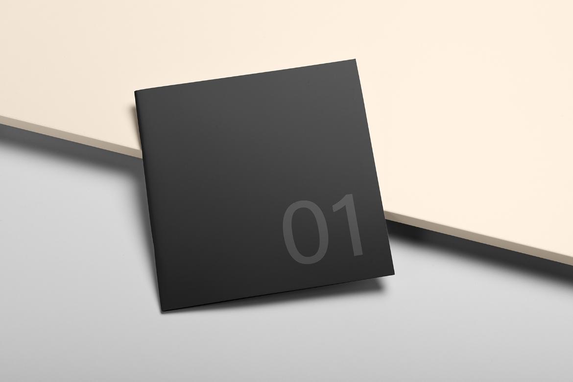 Square Brochure Mockup Scene 01