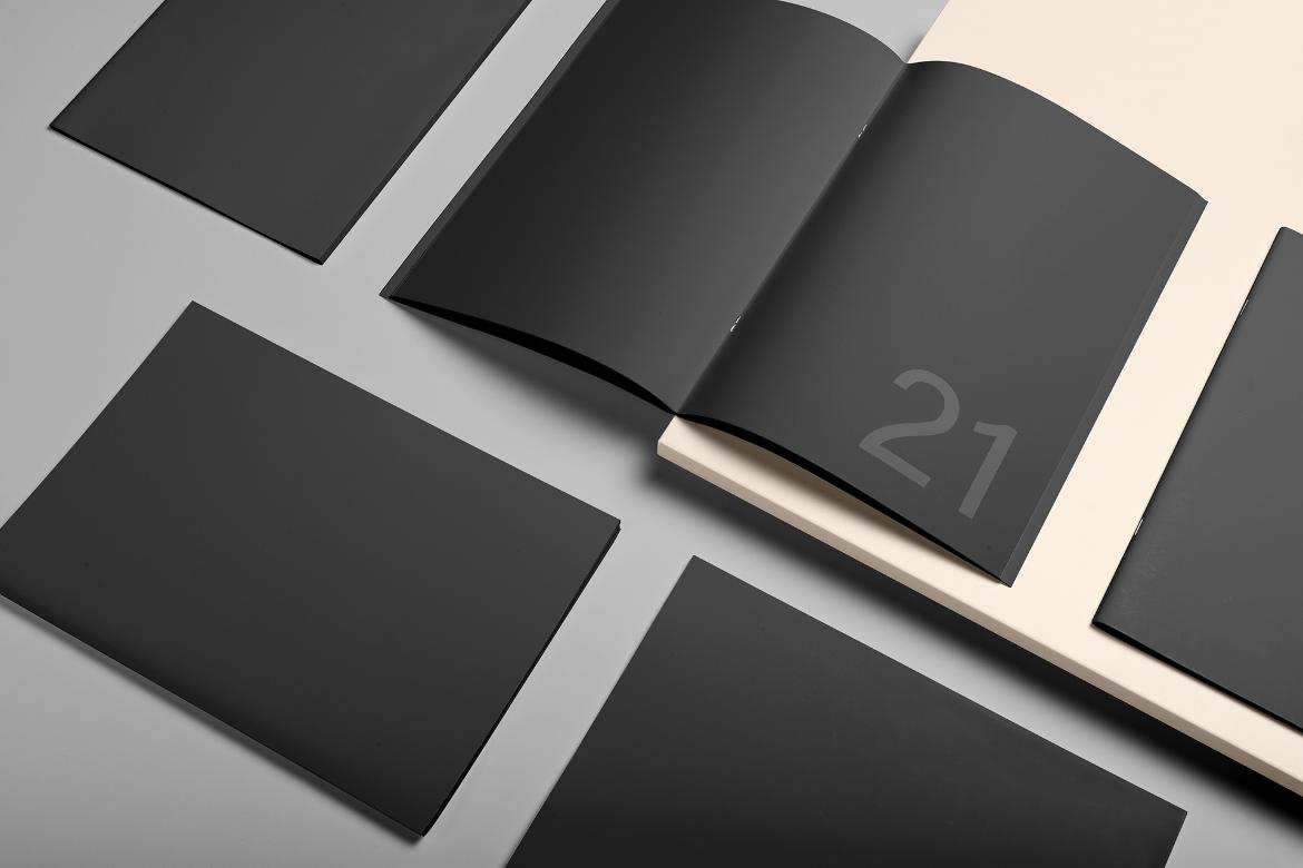 Brochures Grid A4 Mockup Scene 21