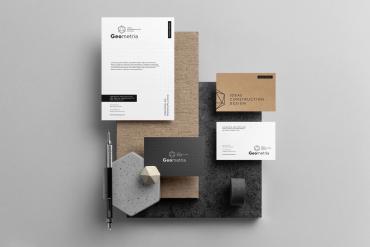 Geometria Branding Mockup Top View Scene 02