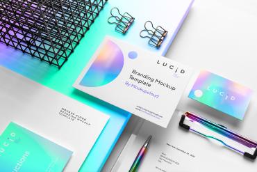 Lucid Stationery Branding Mockup Scene 03