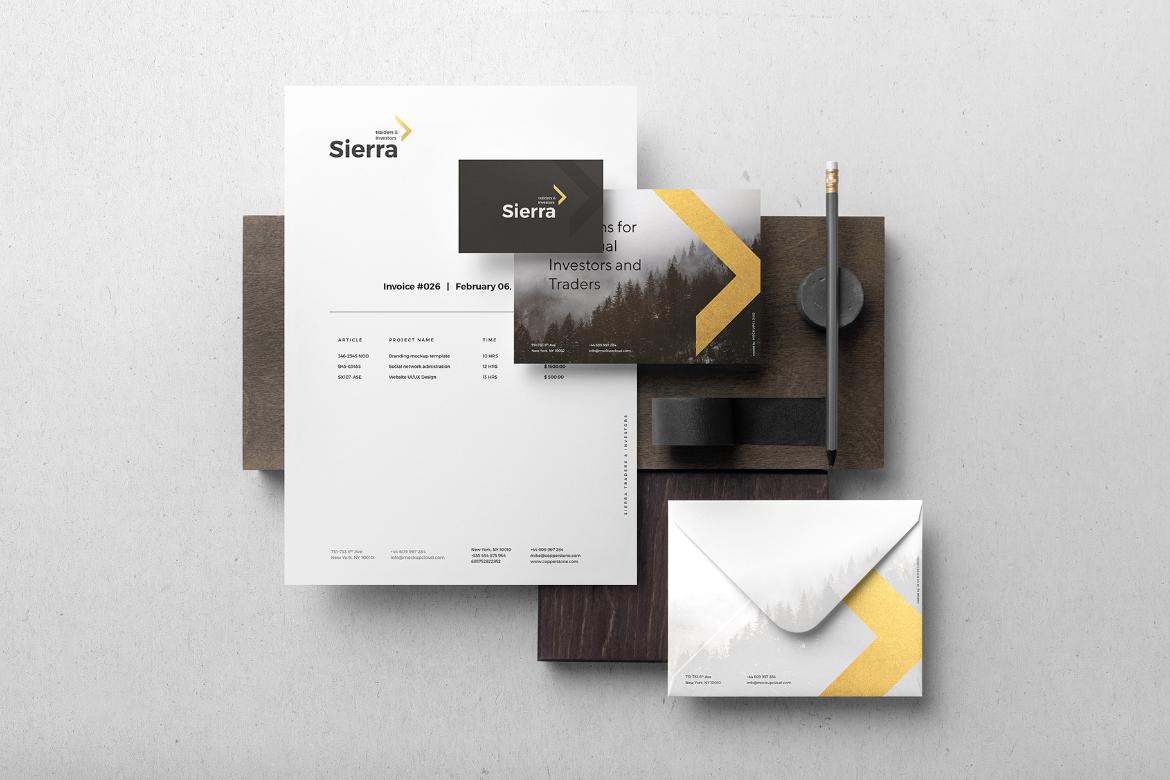 Sierra Stationery Branding Mockup Scene 05