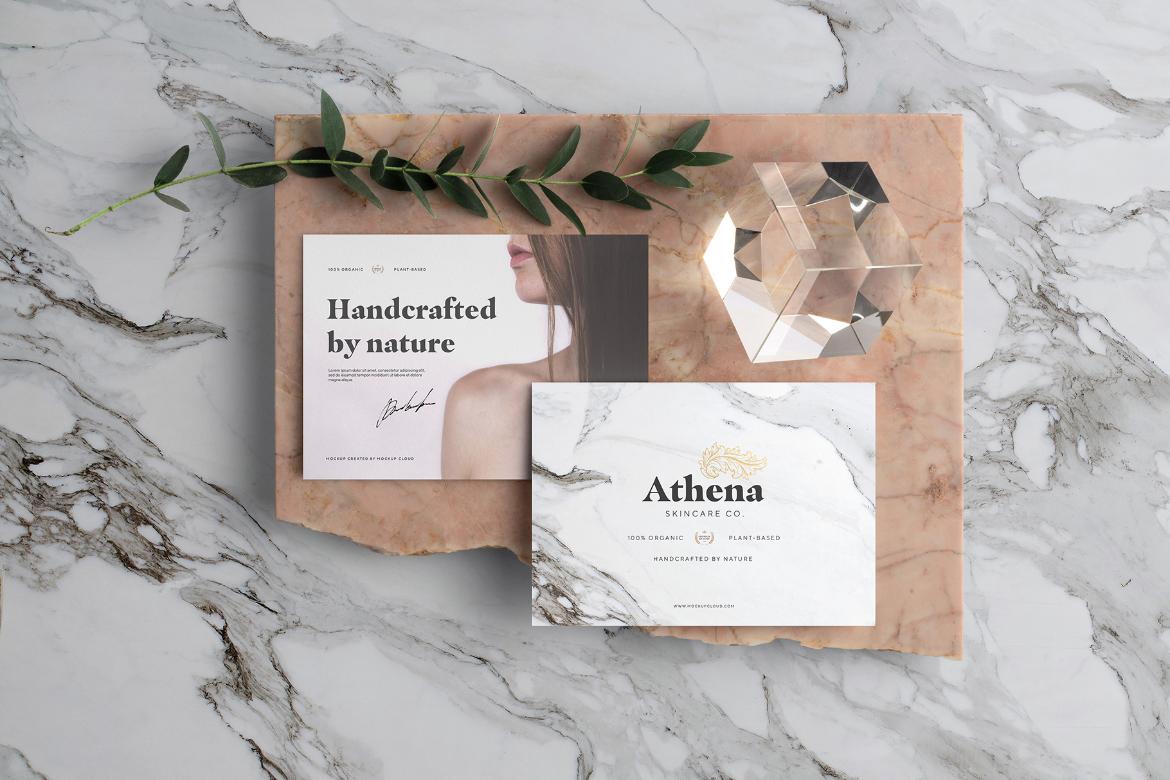 Athena Flyers Cards Branding Mockup Scene 05