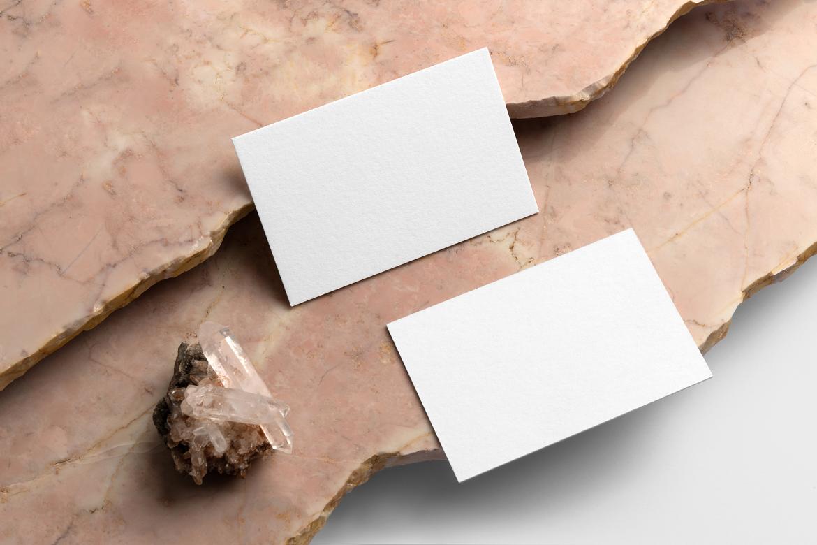 Athena Business Cards Branding Mockup Scene 07