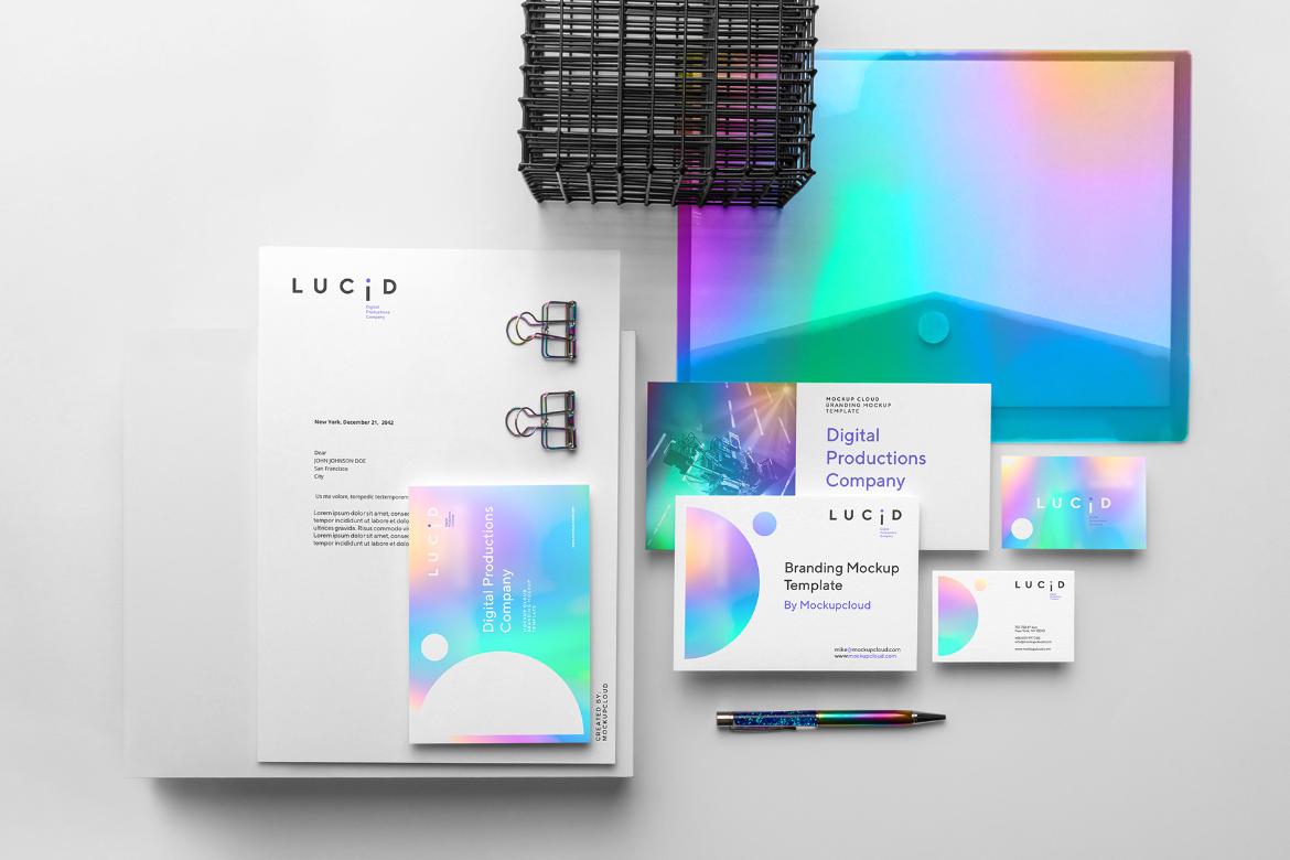 Lucid Stationery Branding Mockup Scene 07