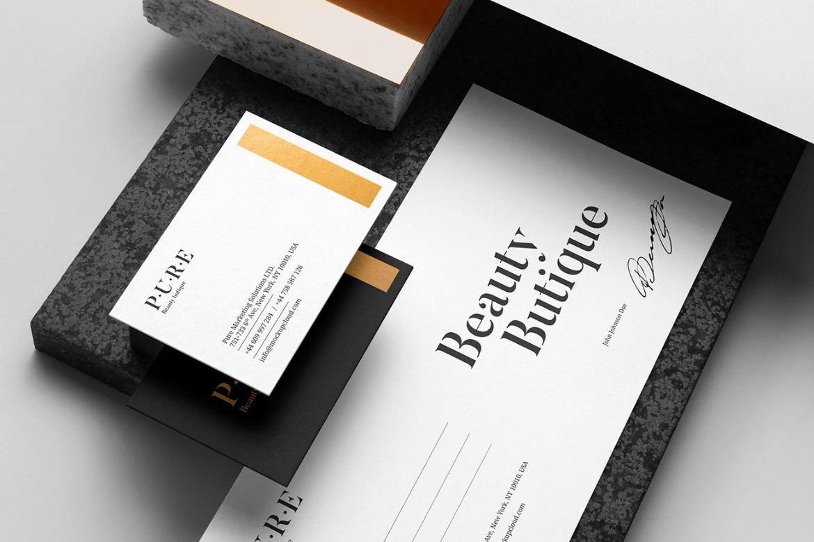 Pure Stationery Branding Mockup Scene 14
