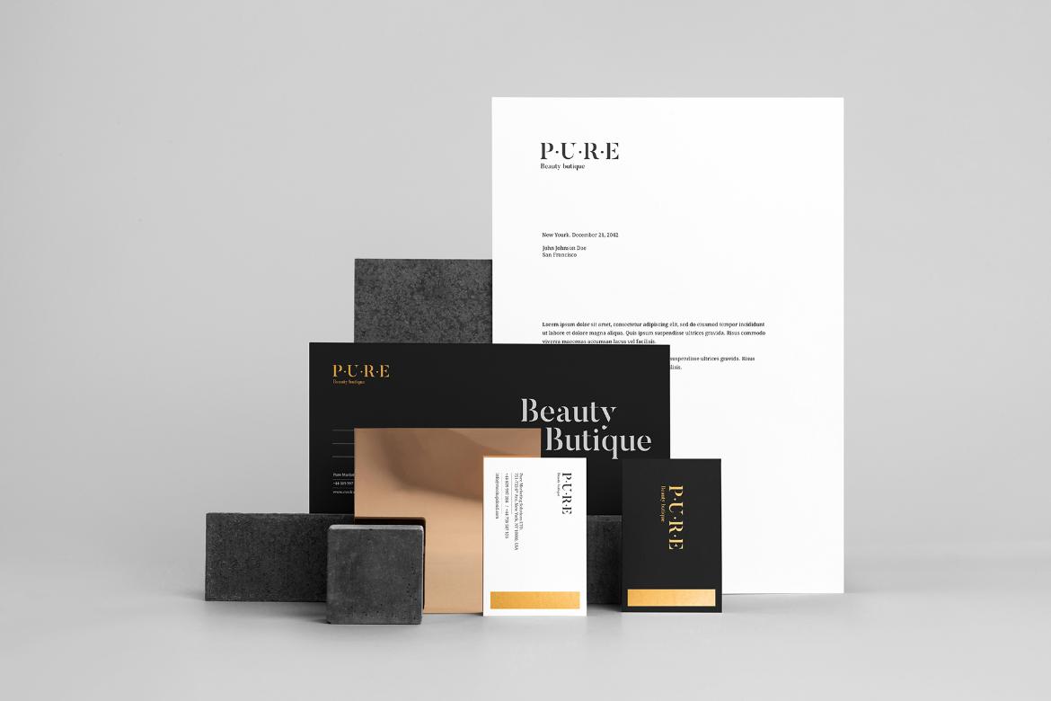Pure Stationery Branding Mockup Scene 16