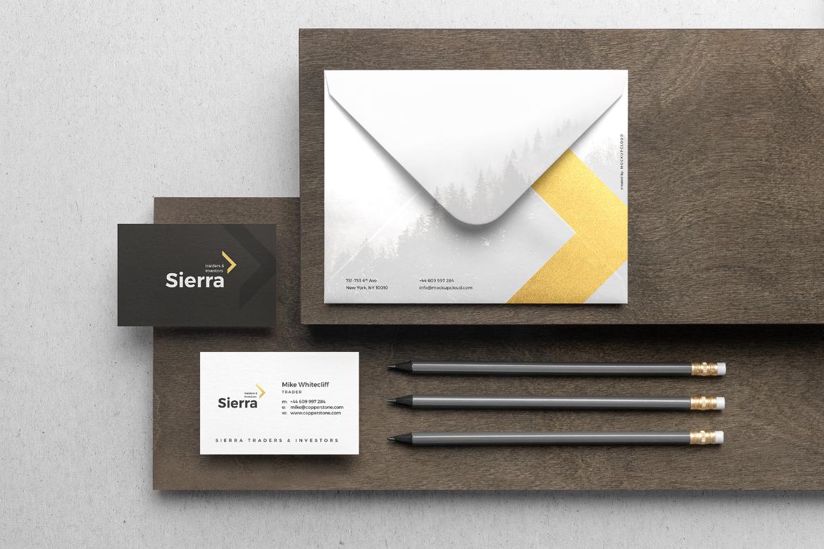 Sierra Stationery Branding Mockup Scene 08