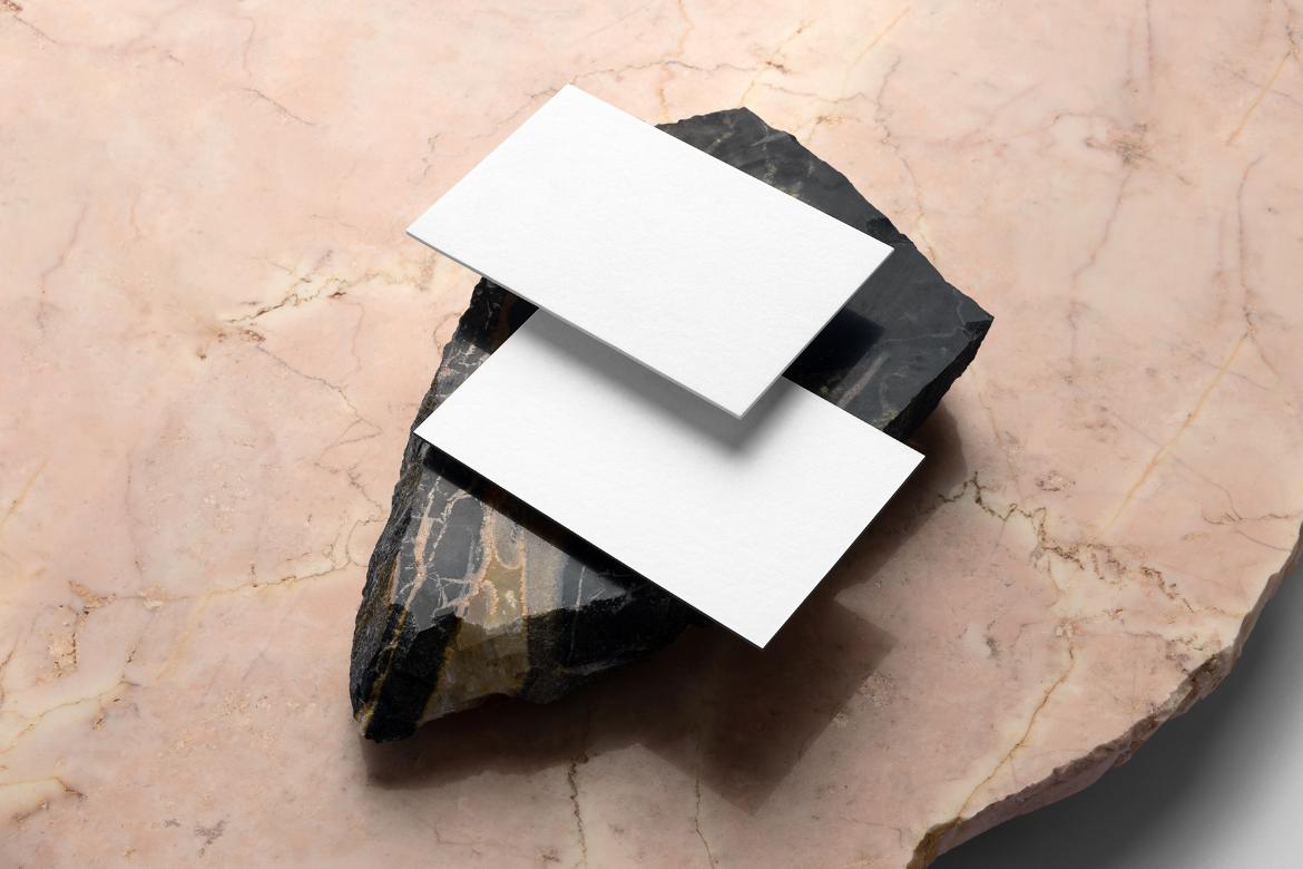 Athena Business Cards Branding Mockup Scene 09