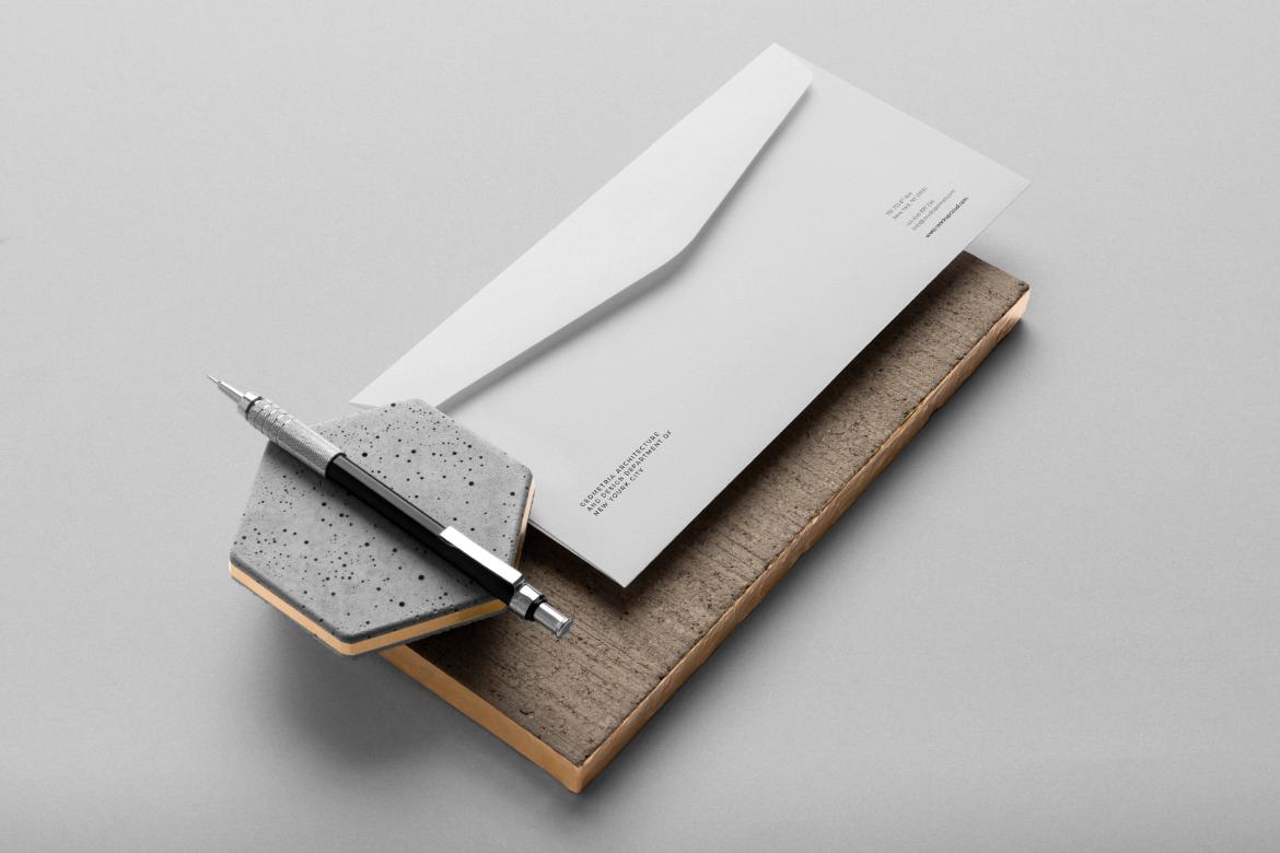 Geometria Envelope DL Branding Mockup Scene 08