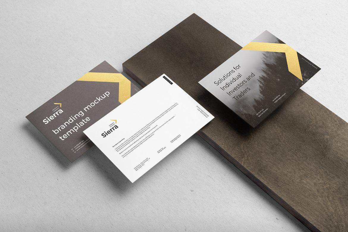 Sierra Business Cards Branding Mockup Scene 13