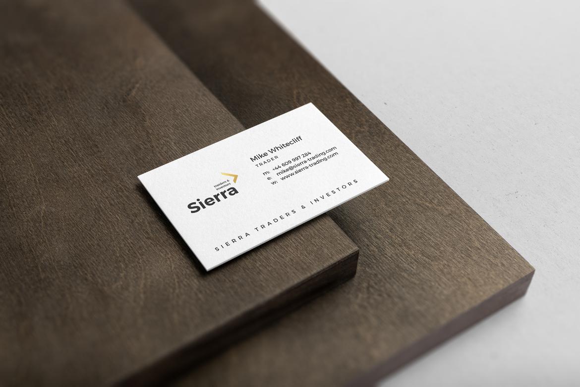 Sierra Business Card Branding Mockup Scene 14