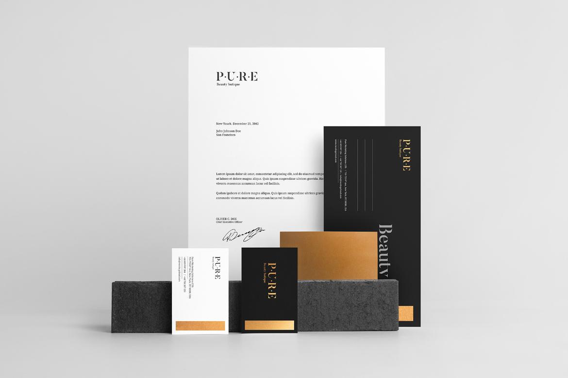Pure Stationery Branding Mockup Scene 17