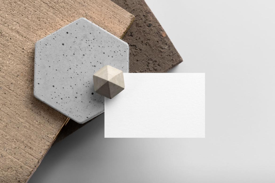 Geometria Business Card Mockup Scene 16