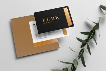 Pure Business Cards Mockup Scene 21