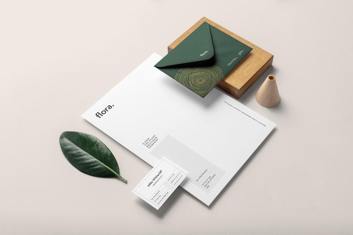 Flora Branding Stationery Mockup Scene 03