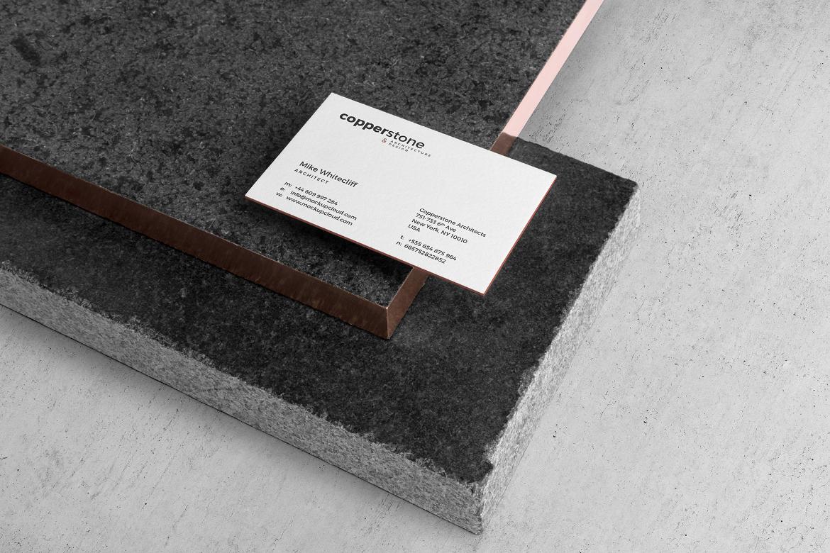 Copperstone Business Card Mockup Scene 20