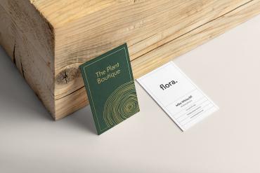 Flora Business Cards Mockup Scene 11