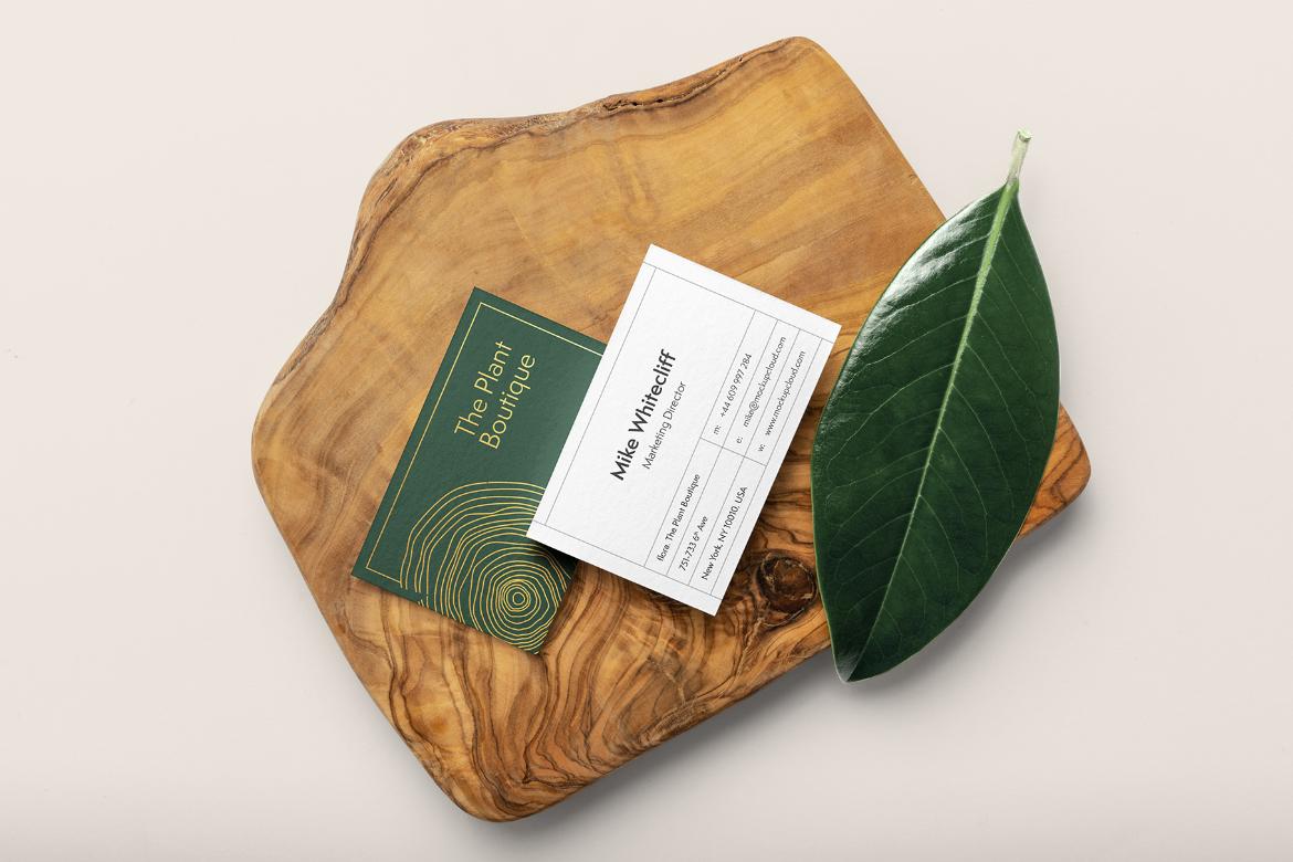 Flora Business Cards Mockup Scene 13