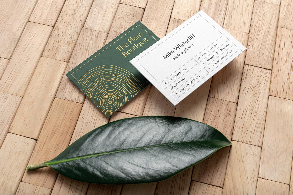 Flora Business Cards Mockup Scene 14