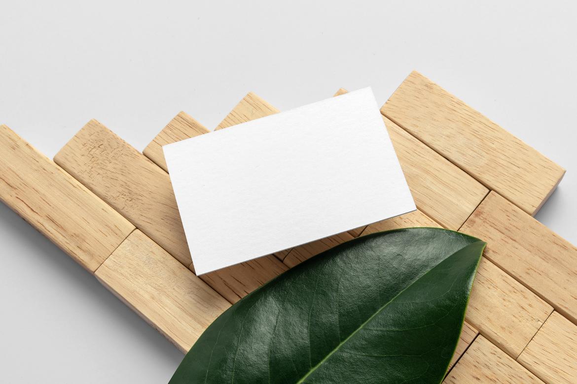 Flora Business Cards Mockup Scene 15