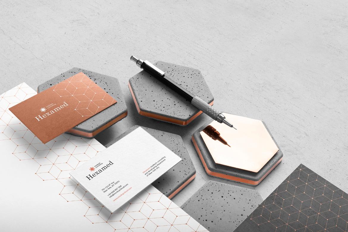 Hexamed Stationery Branding Mockup Scene 03
