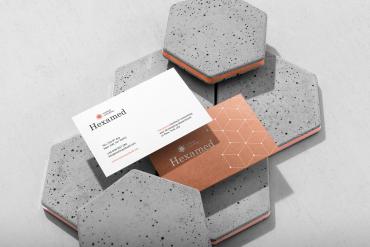 Hexamed Business Cards Mockup Scene 04