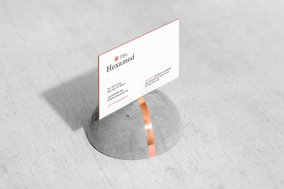 Hexamed Business Card Mockup Scene 06