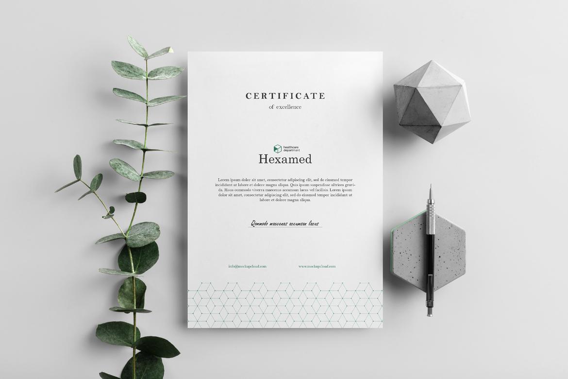 Hexamed Letterhead A4 Mockup Scene 08