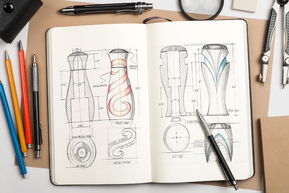 Sketch Artists Drawing Notebook Mockup Scene 06