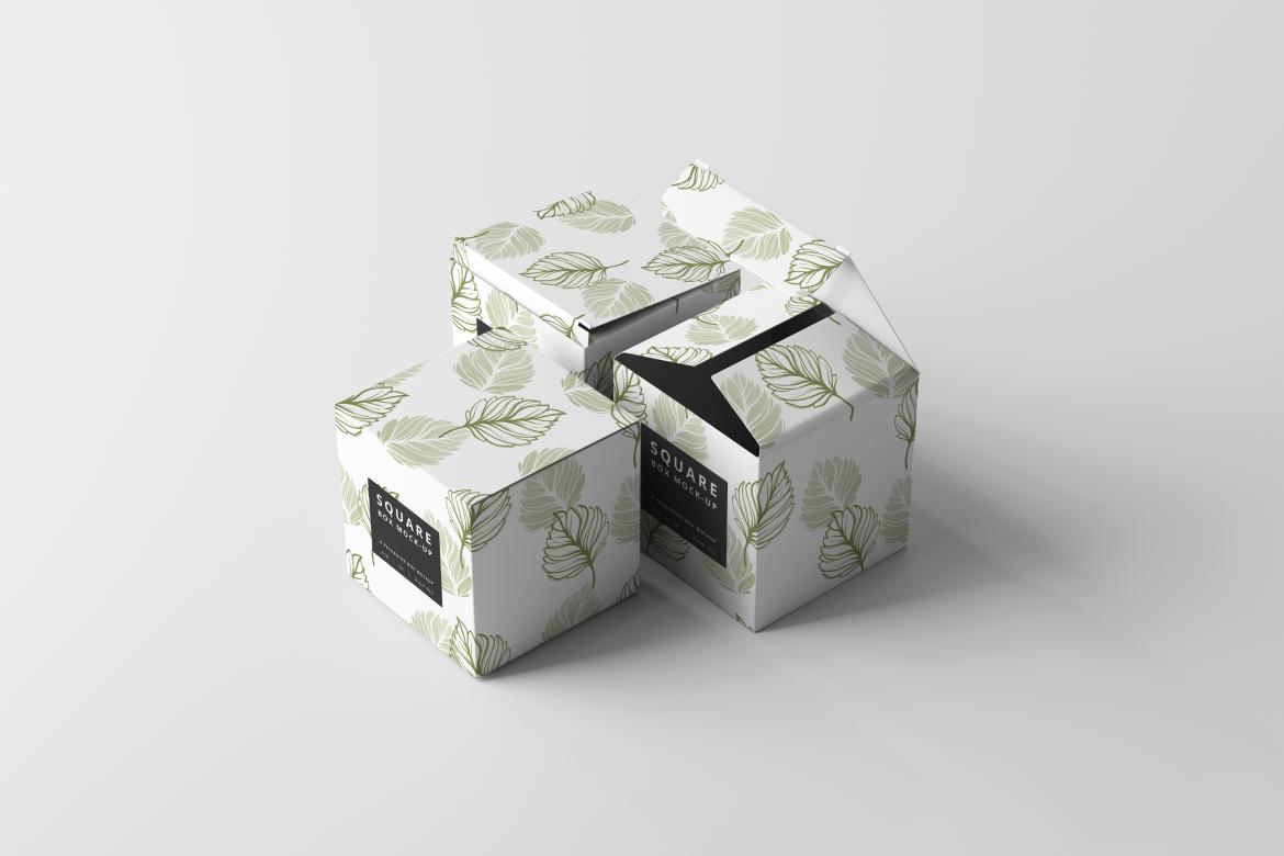Square Box Mockups