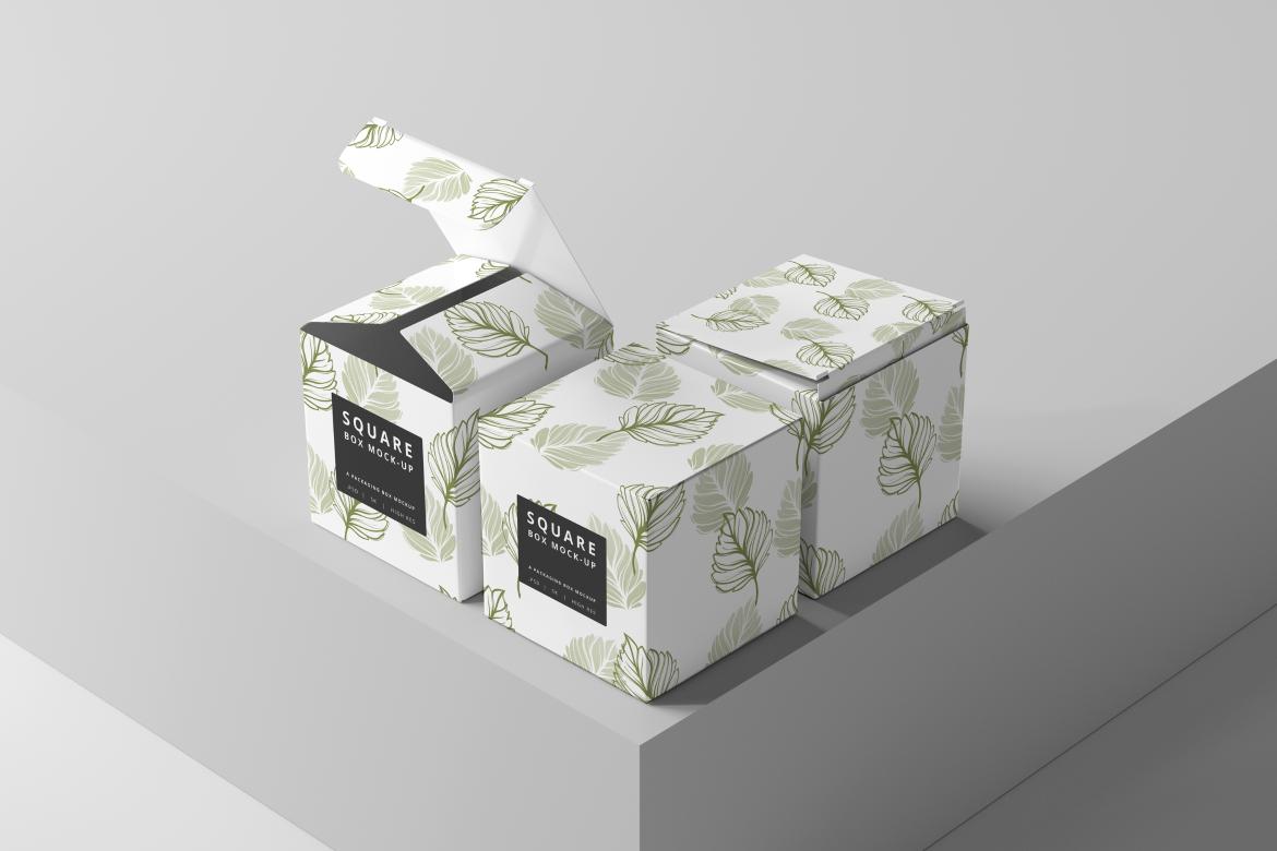Square Box Mockups