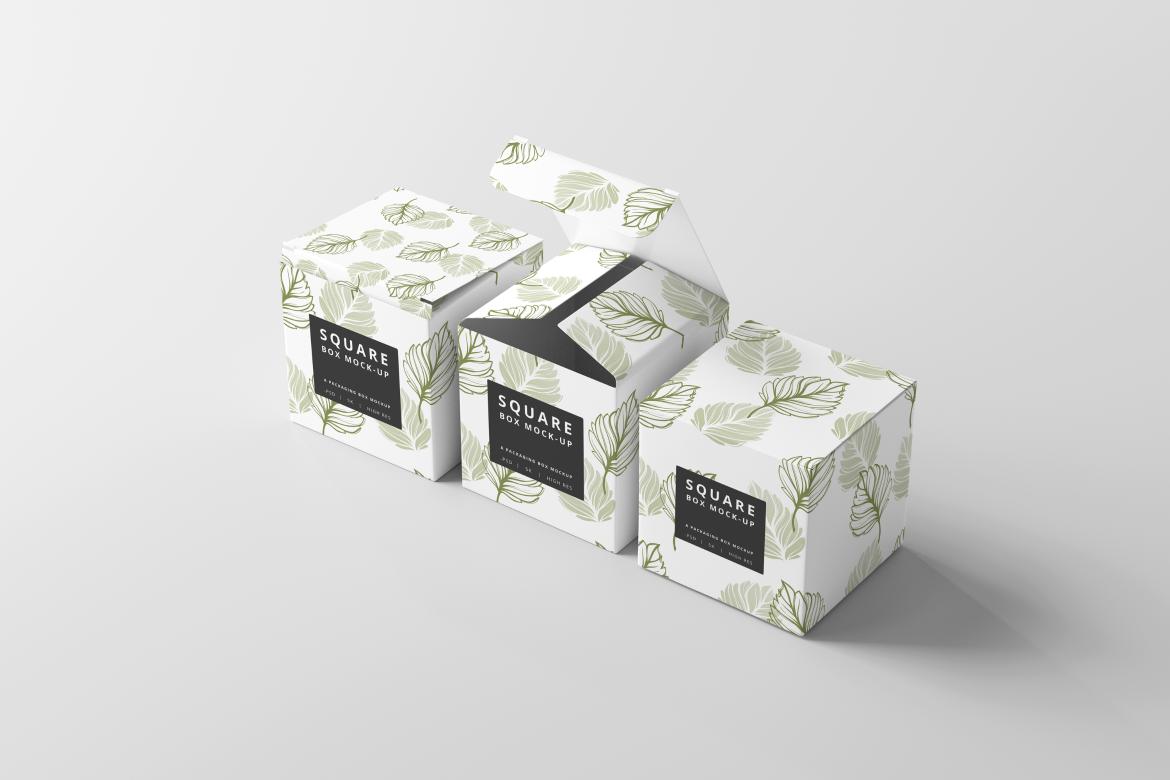 Square Box Mockups